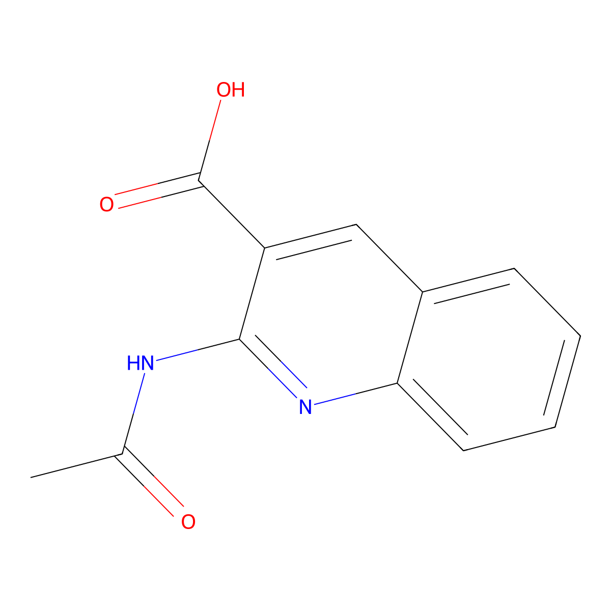 2-Acetamidoquinoline-3-carboxylic acid molecular structure, CAS 2680720-41-4