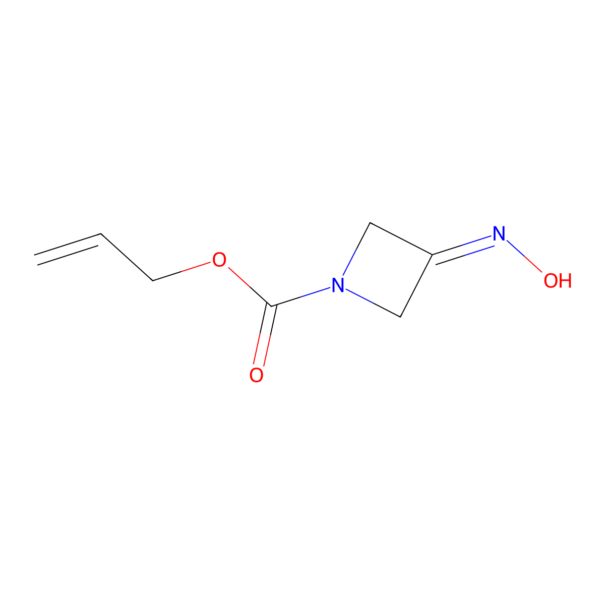 Prop-2-en-1-yl 3-(hydroxyimino)azetidine-1-carboxylate molecular structure, CAS 2680720-51-6
