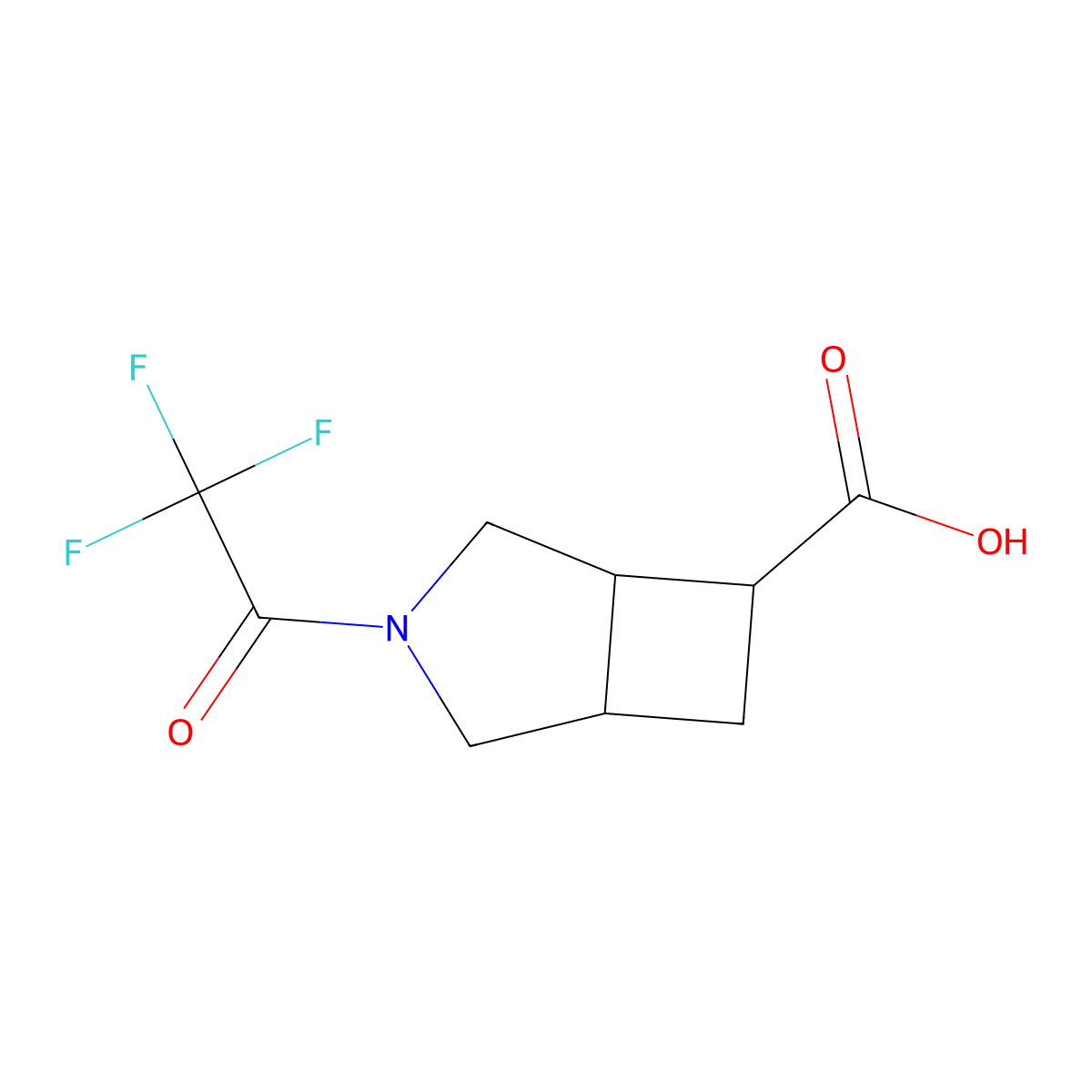 3-(Trifluoroacetyl)-3-azabicyclo[3.2.0]heptane-6-carboxylic acid molecular structure, CAS 2680720-57-2