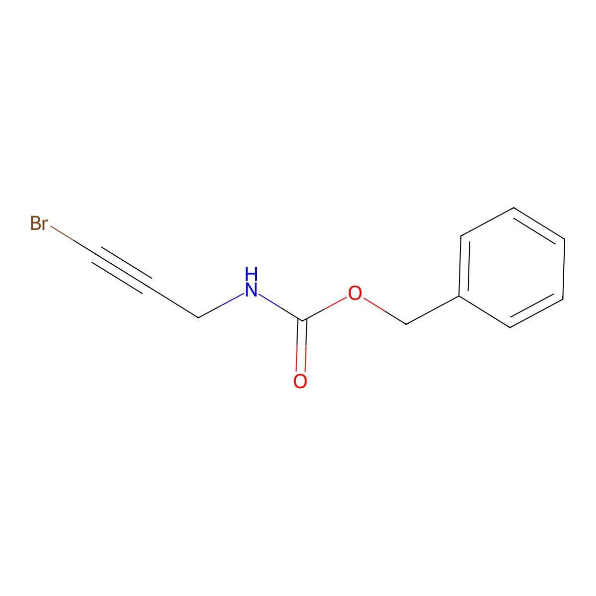 benzyl N-(3-bromoprop-2-yn-1-yl)carbamate molecular structure, CAS 2680720-58-3