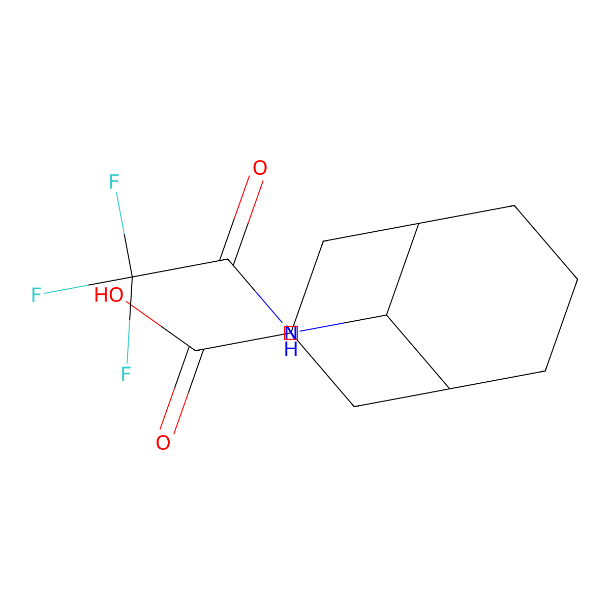 9-(2,2,2-Trifluoroacetamido)bicyclo[3.3.1]nonane-3-carboxylic acid molecular structure, CAS 2680720-80-1