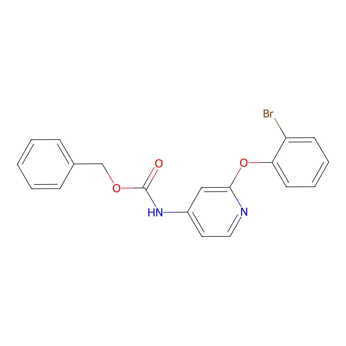 benzyl N-[2-(2-bromophenoxy)pyridin-4-yl]carbamate molecular structure, CAS 2680720-82-3