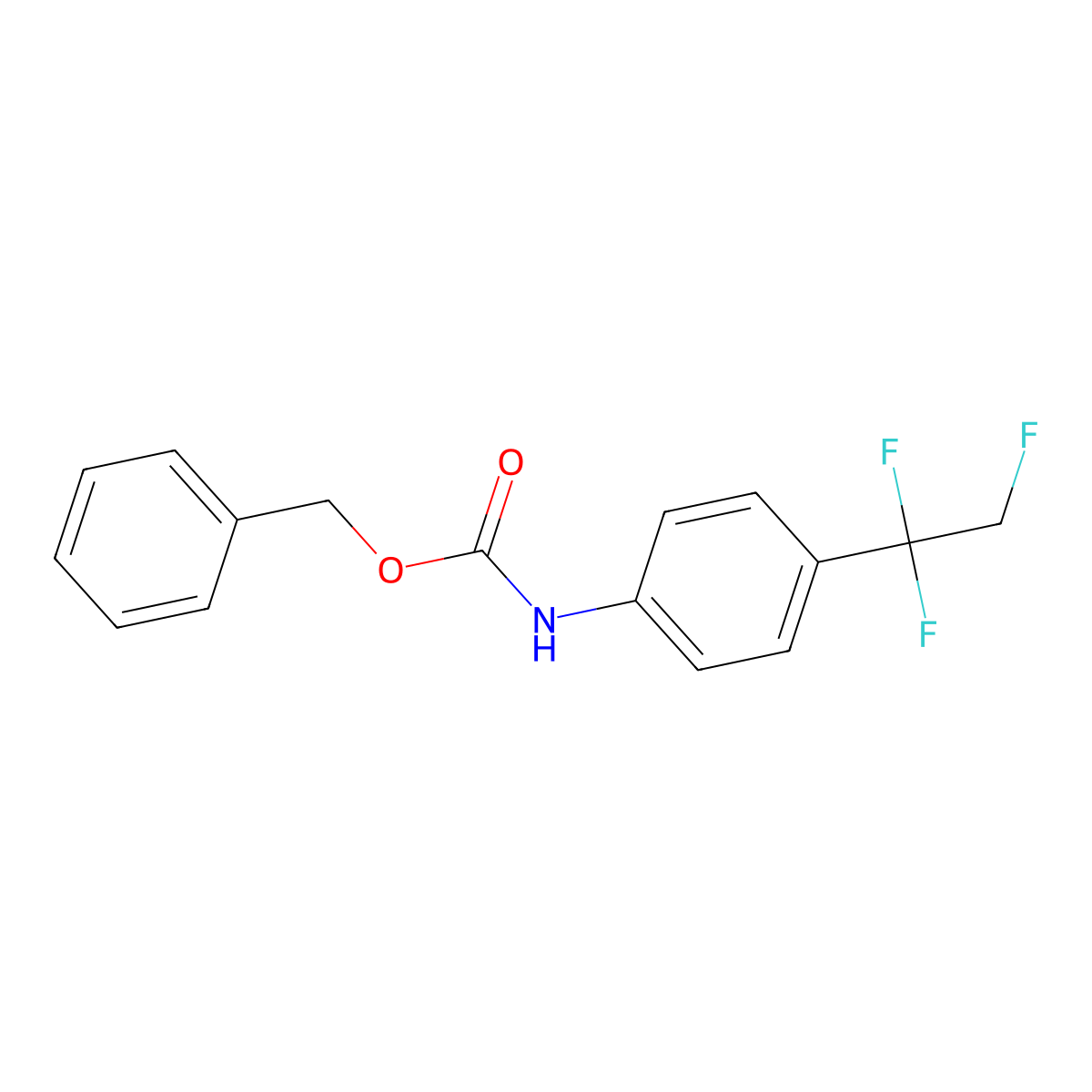 benzyl N-[4-(1,1,2-trifluoroethyl)phenyl]carbamate molecular structure, CAS 2680720-87-8
