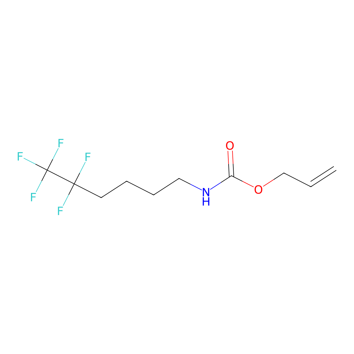 prop-2-en-1-yl N-(5,5,6,6,6-pentafluorohexyl)carbamate molecular structure, CAS 2680720-92-5