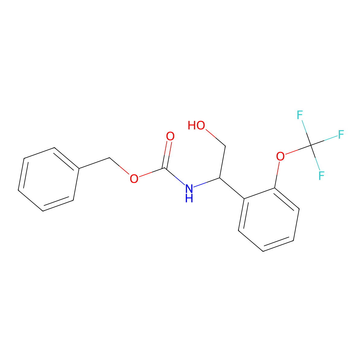 benzyl N-{2-hydroxy-1-[2-(trifluoromethoxy)phenyl]ethyl}carbamate molecular structure, CAS 2680720-99-2