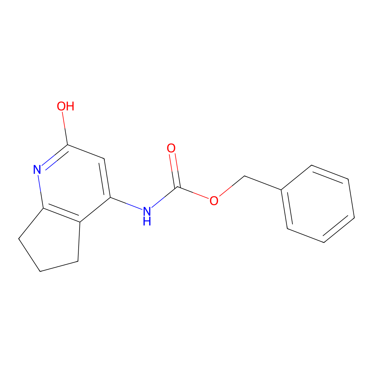 benzyl N-{2-hydroxy-5H,6H,7H-cyclopenta[b]pyridin-4-yl}carbamate molecular structure, CAS 2680721-23-5