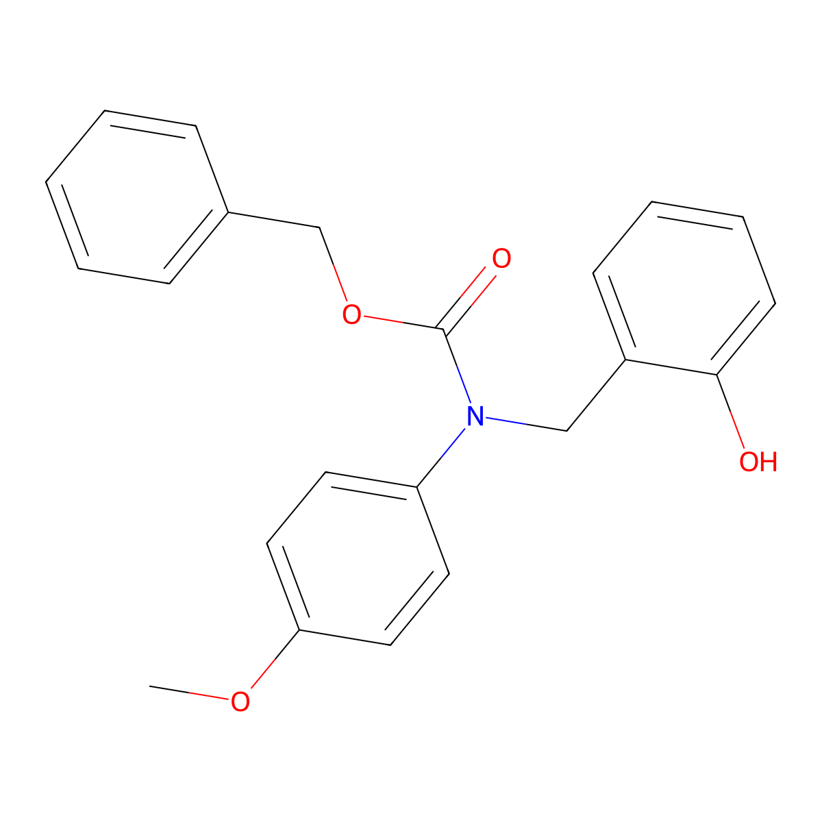 benzyl N-[(2-hydroxyphenyl)methyl]-N-(4-methoxyphenyl)carbamate molecular structure, CAS 2680721-47-3