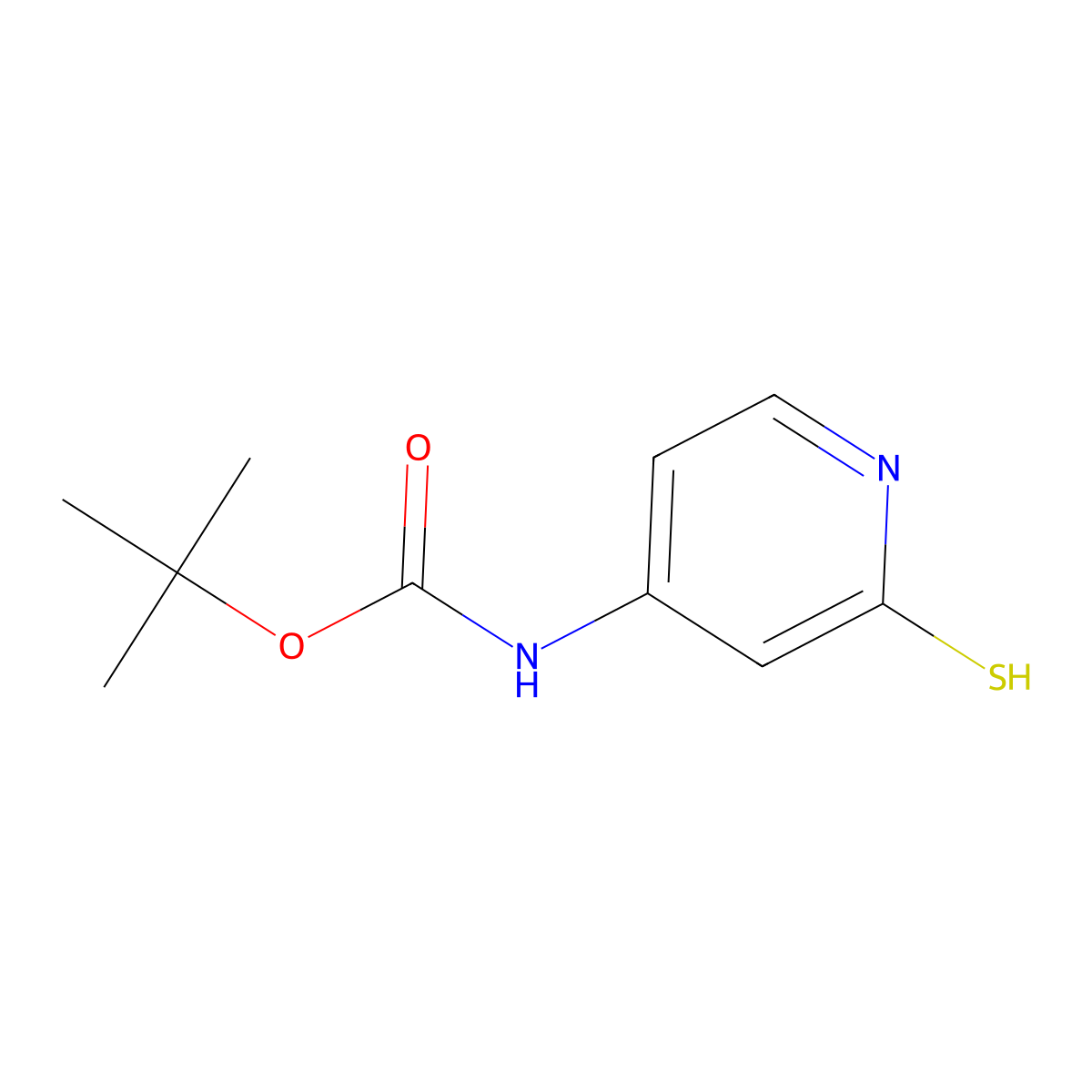 tert-butyl N-(2-sulfanylpyridin-4-yl)carbamate molecular structure, CAS 2680721-50-8