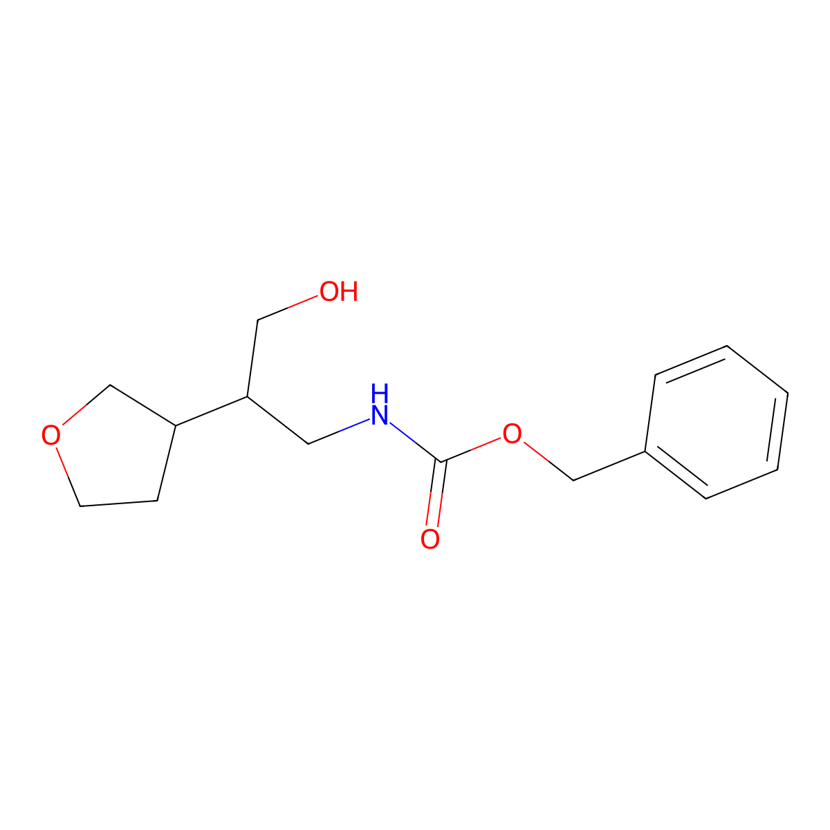 benzyl N-[3-hydroxy-2-(oxolan-3-yl)propyl]carbamate molecular structure, CAS 2680721-65-5
