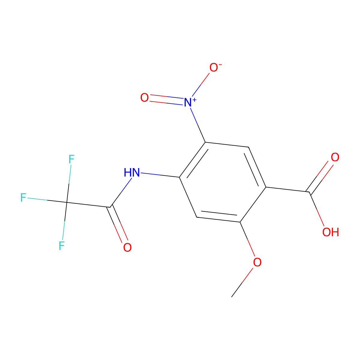 2-Methoxy-5-nitro-4-(2,2,2-trifluoroacetamido)benzoic acid molecular structure, CAS 2680721-72-4