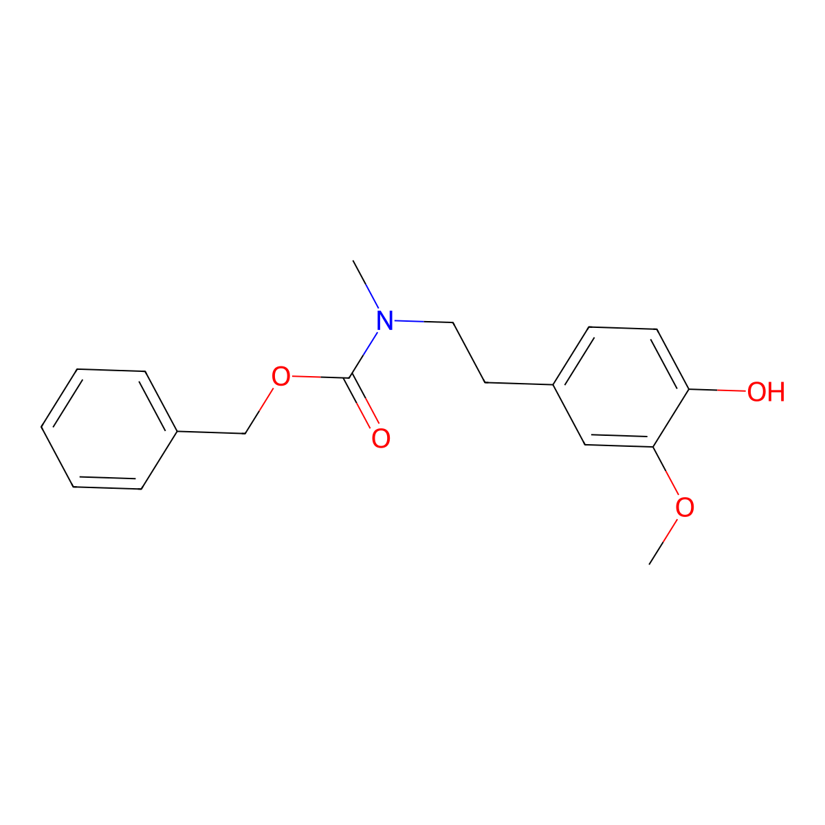 benzyl N-[2-(4-hydroxy-3-methoxyphenyl)ethyl]-N-methylcarbamate molecular structure, CAS 2680721-77-9