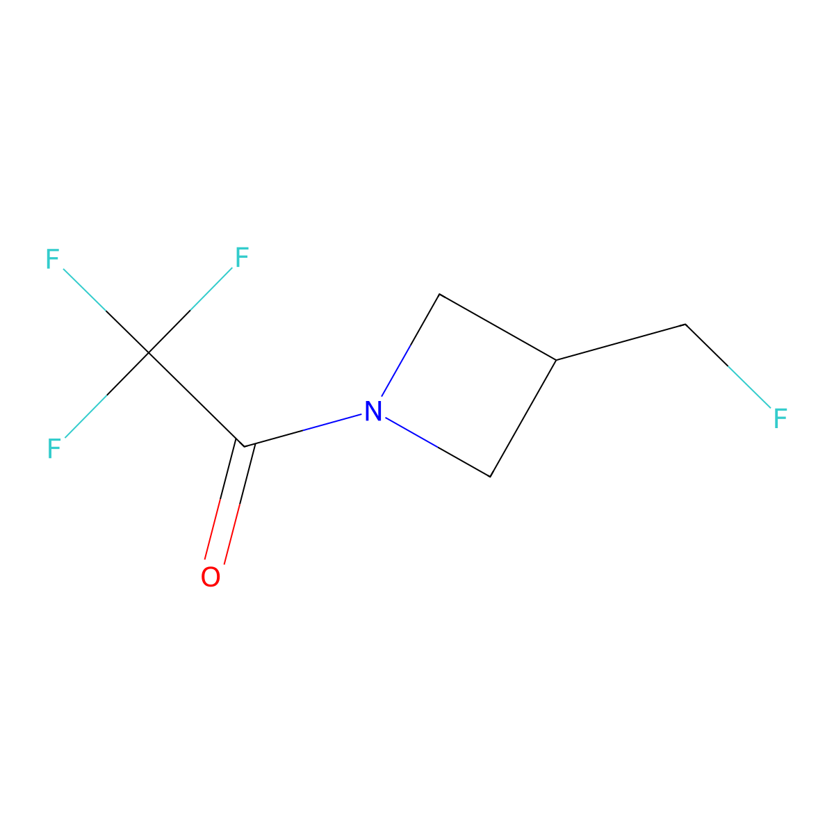 2,2,2-Trifluoro-1-[3-(fluoromethyl)azetidin-1-yl]ethan-1-one molecular structure, CAS 2680721-89-3