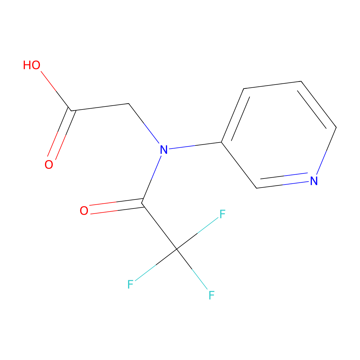 2-[2,2,2-trifluoro-N-(pyridin-3-yl)acetamido]acetic acid molecular structure, CAS 2680721-90-6