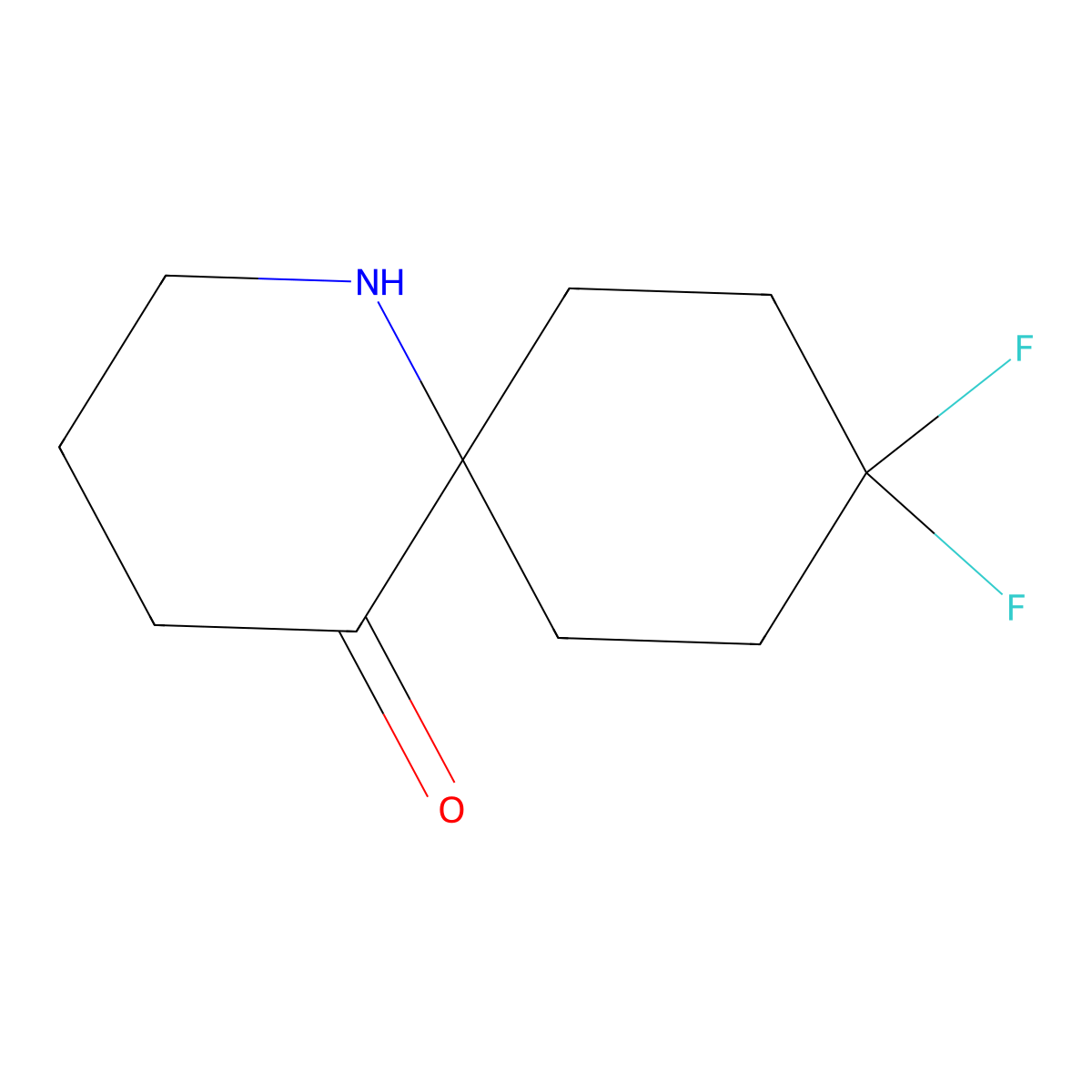 9,9-Difluoro-1-azaspiro[5.5]undecan-5-one molecular structure, CAS 2680721-91-7