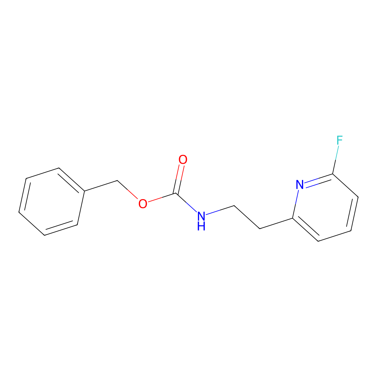 benzyl N-[2-(6-fluoropyridin-2-yl)ethyl]carbamate molecular structure, CAS 2680721-97-3