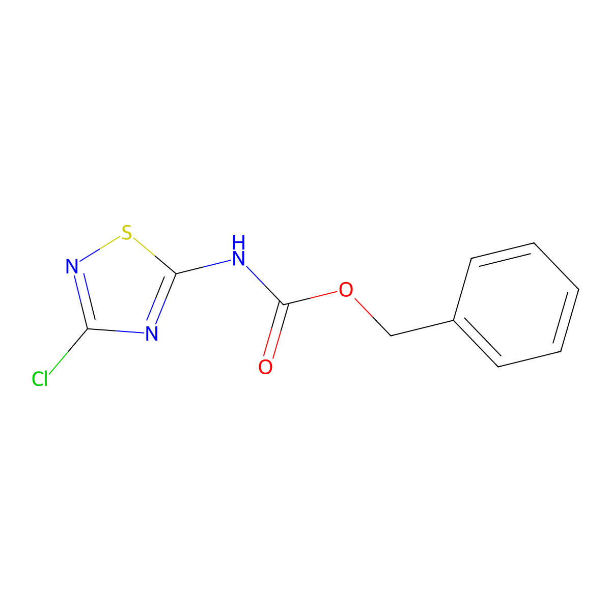 benzyl N-(3-chloro-1,2,4-thiadiazol-5-yl)carbamate molecular structure, CAS 2680721-98-4