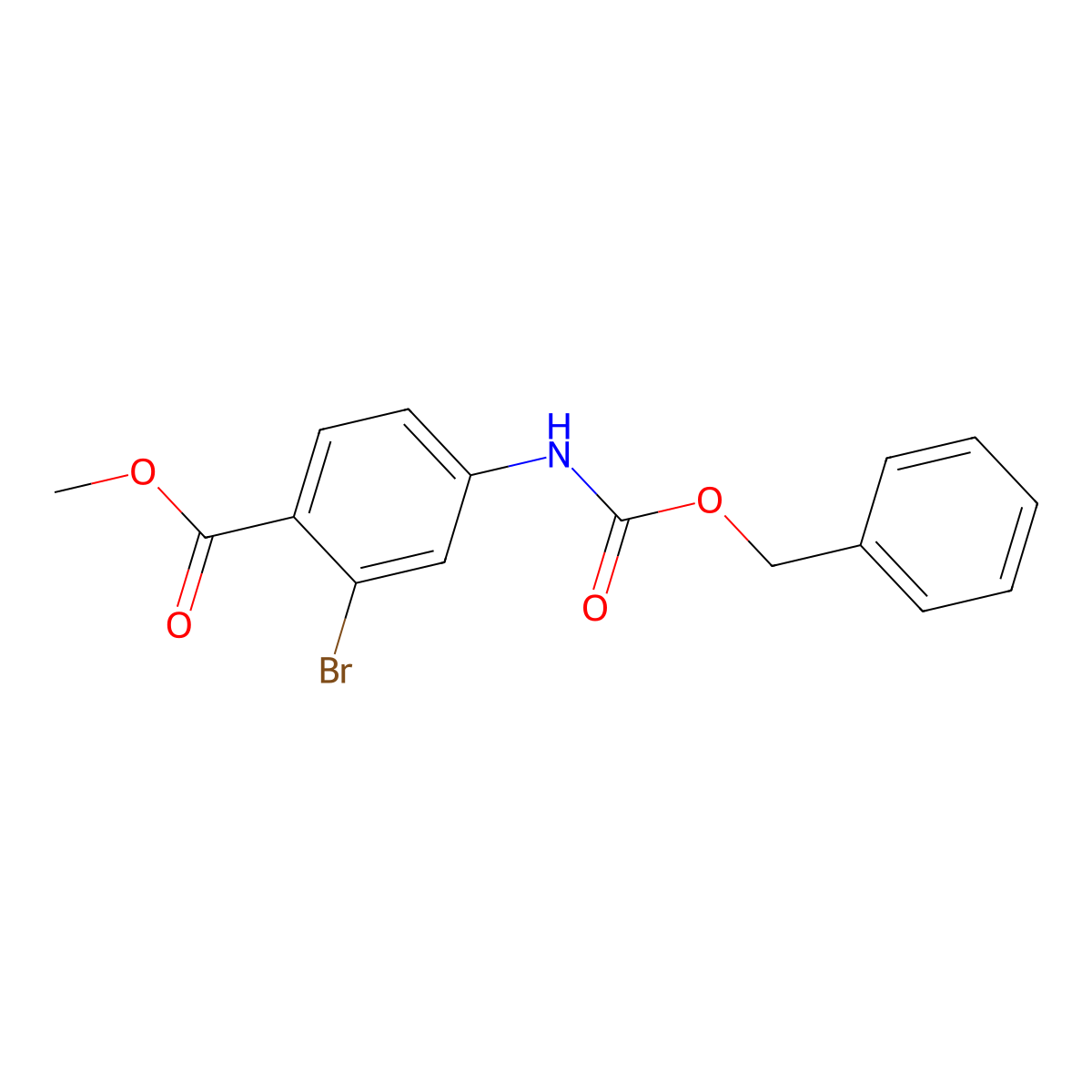 Methyl 4-{[(benzyloxy)carbonyl]amino}-2-bromobenzoate molecular structure, CAS 2680722-00-1