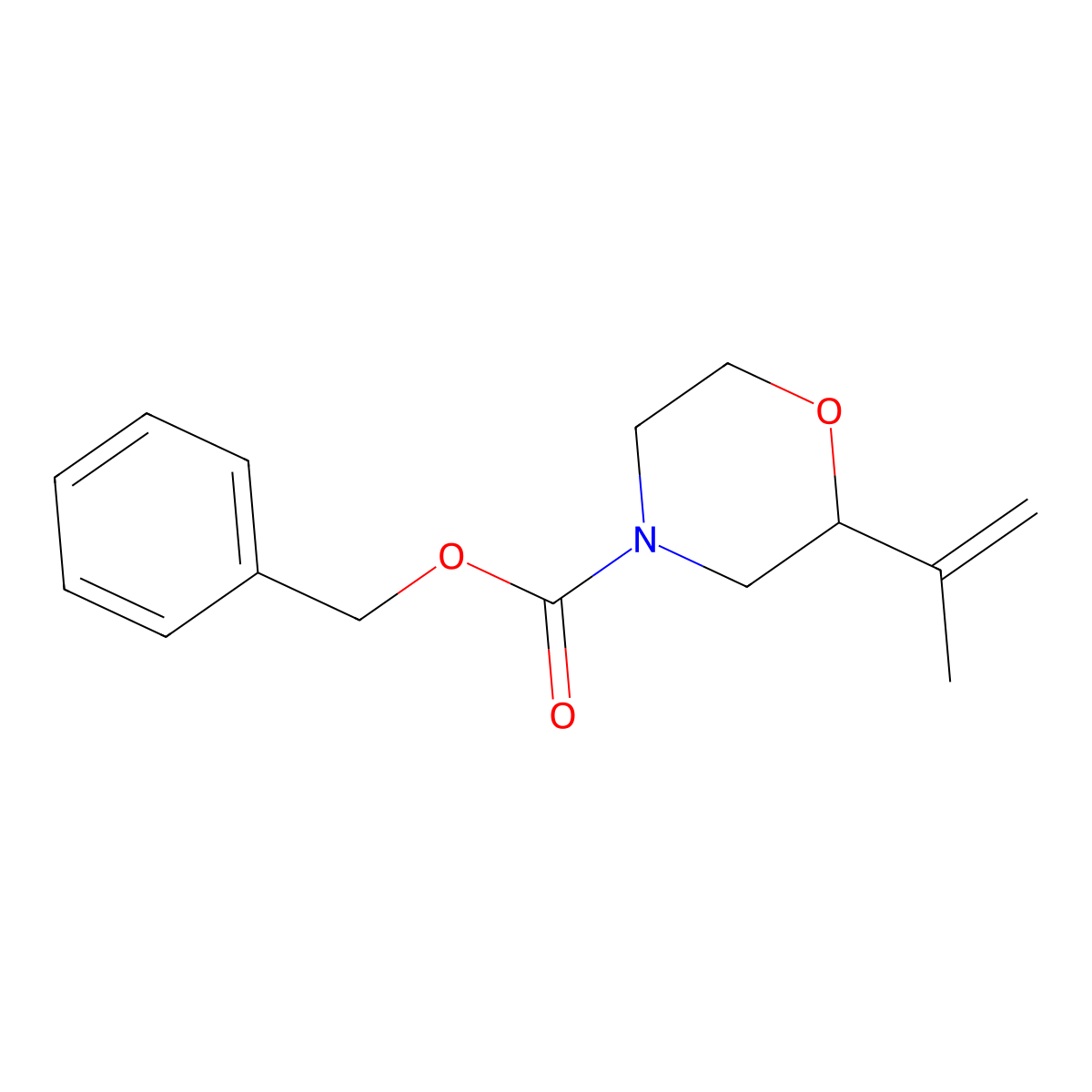 Benzyl 2-(prop-1-en-2-yl)morpholine-4-carboxylate molecular structure, CAS 2680722-24-9
