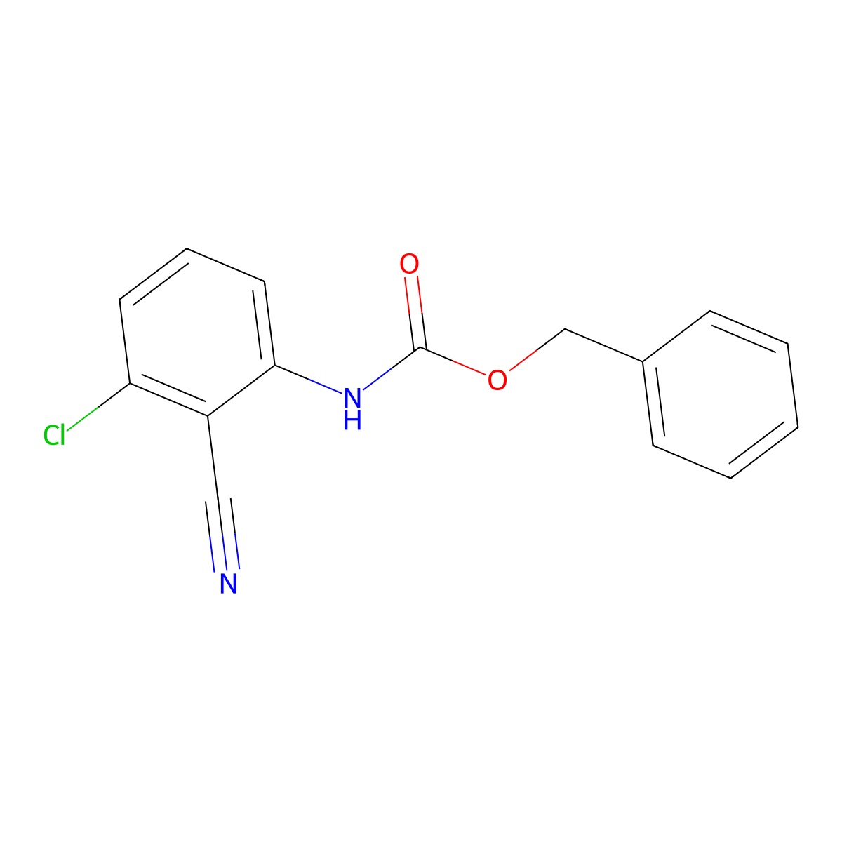 benzyl N-(3-chloro-2-cyanophenyl)carbamate molecular structure, CAS 2680722-34-1