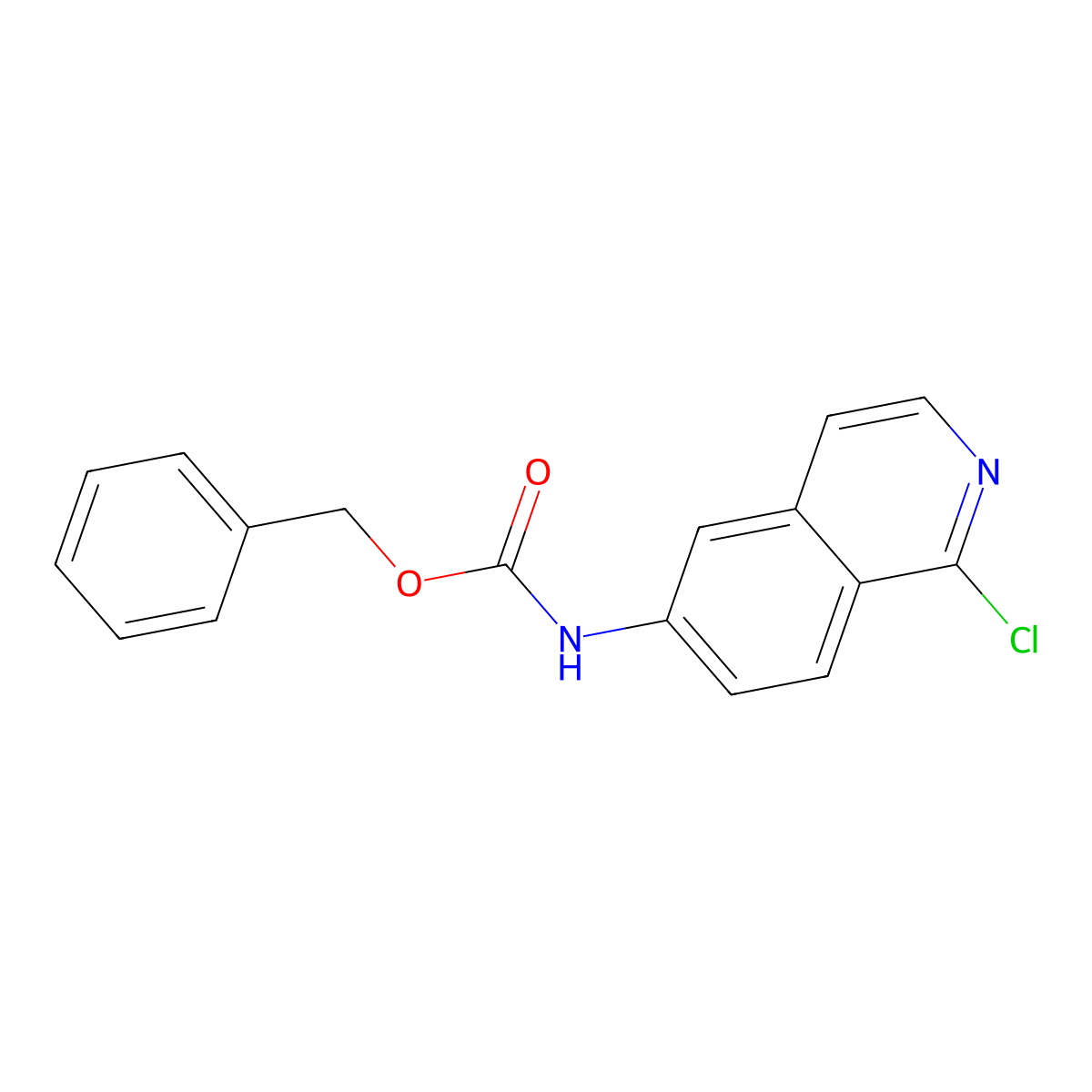 benzyl N-(1-chloroisoquinolin-6-yl)carbamate molecular structure, CAS 2680722-63-6