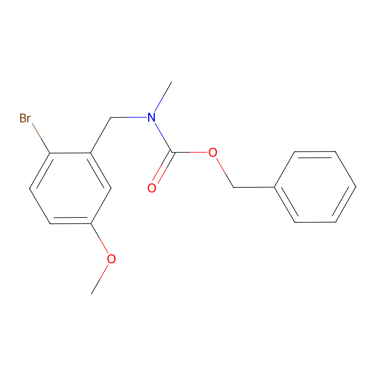 benzyl N-[(2-bromo-5-methoxyphenyl)methyl]-N-methylcarbamate molecular structure, CAS 2680722-68-1
