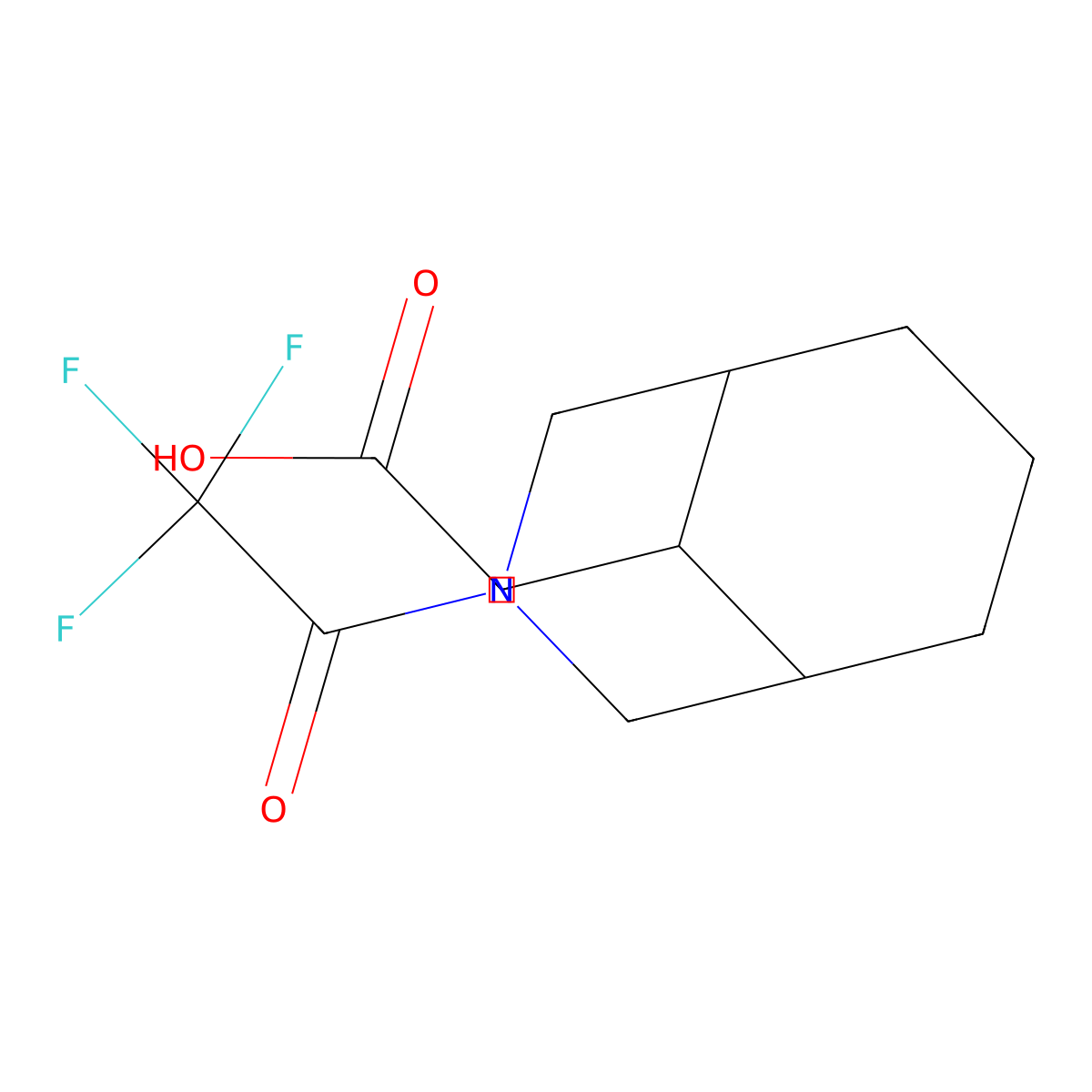 2-[3-(2,2,2-Trifluoroacetyl)-3-azabicyclo[3.3.1]nonan-9-yl]acetic acid molecular structure, CAS 2680722-70-5