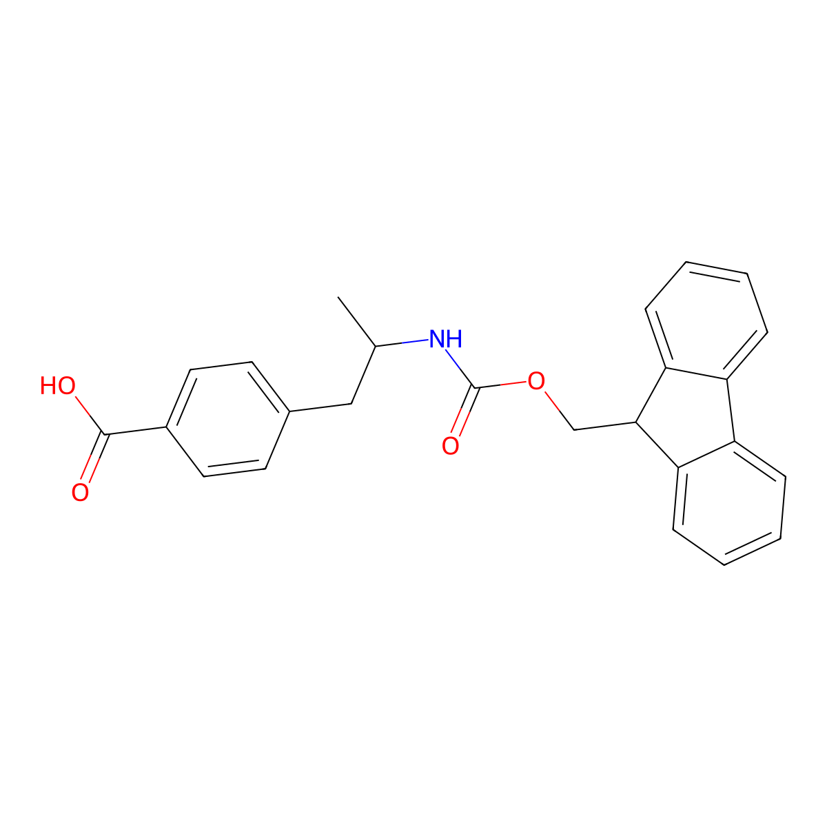 4-[2-({[(9H-fluoren-9-yl)methoxy]carbonyl}amino)propyl]benzoic acid molecular structure, CAS 2680722-76-1