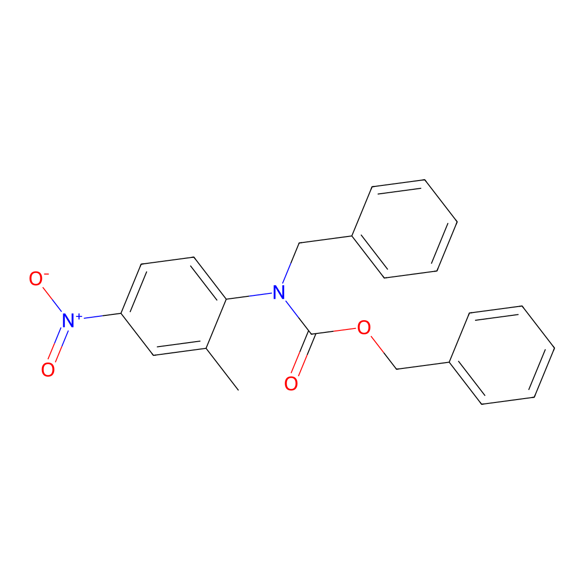 benzyl N-benzyl-N-(2-methyl-4-nitrophenyl)carbamate molecular structure, CAS 2680722-79-4