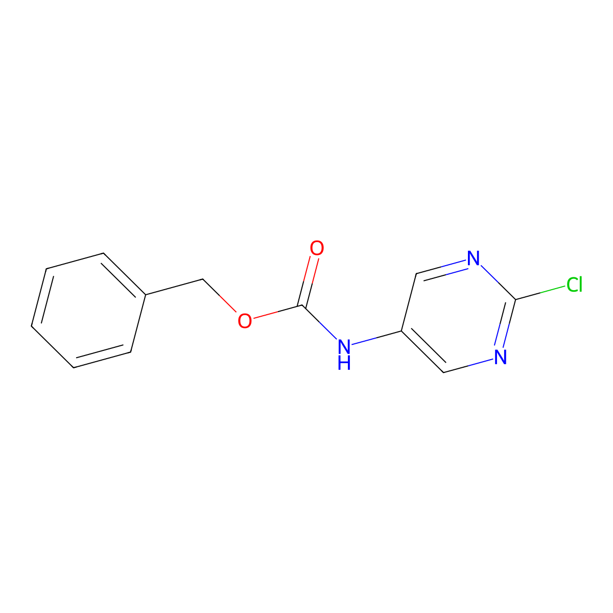 benzyl N-(2-chloropyrimidin-5-yl)carbamate molecular structure, CAS 2680722-87-4