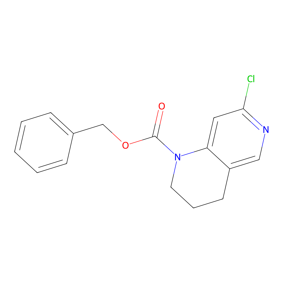 Benzyl 7-chloro-1,2,3,4-tetrahydro-1,6-naphthyridine-1-carboxylate molecular structure, CAS 2680723-13-9