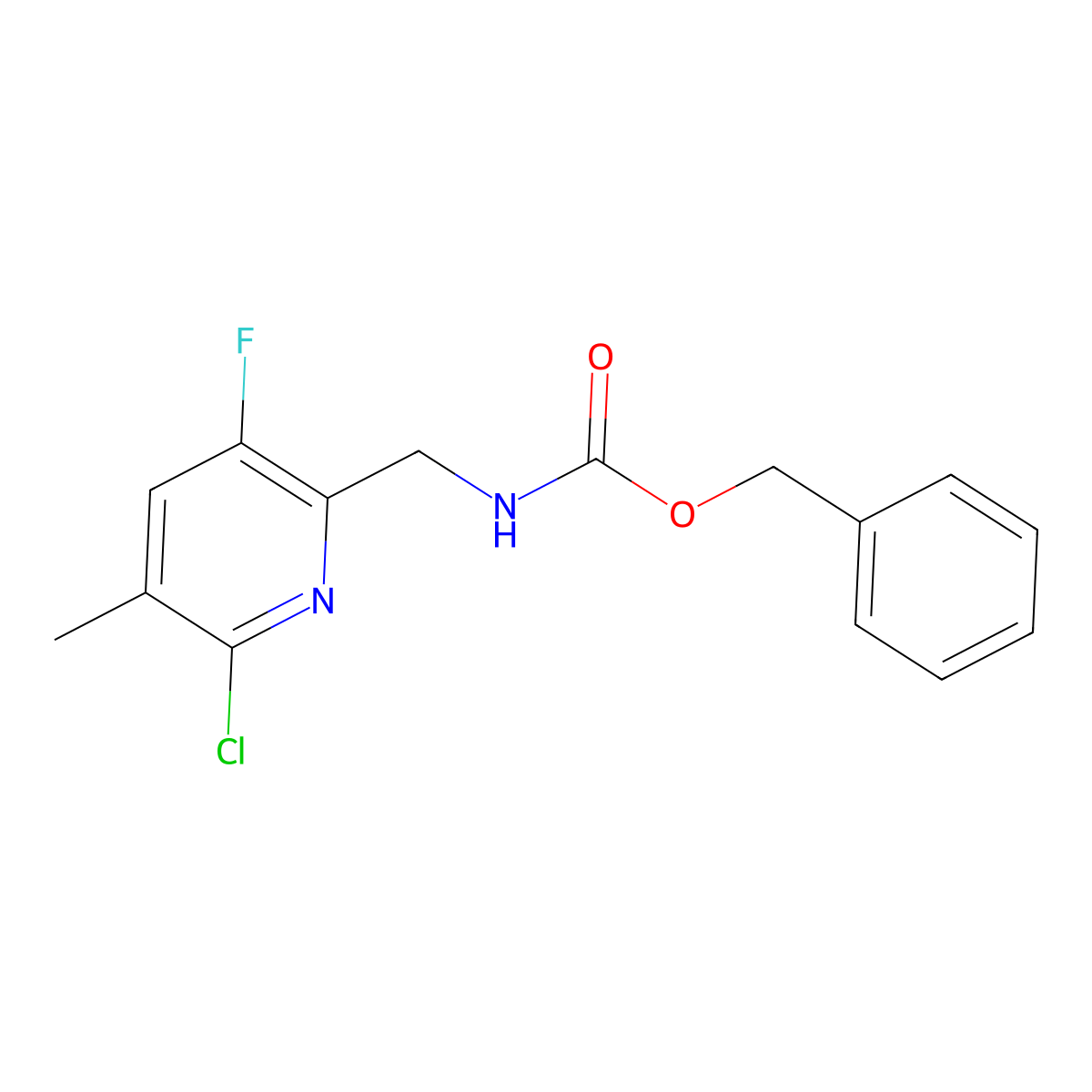 benzyl N-[(6-chloro-3-fluoro-5-methylpyridin-2-yl)methyl]carbamate molecular structure, CAS 2680723-23-1