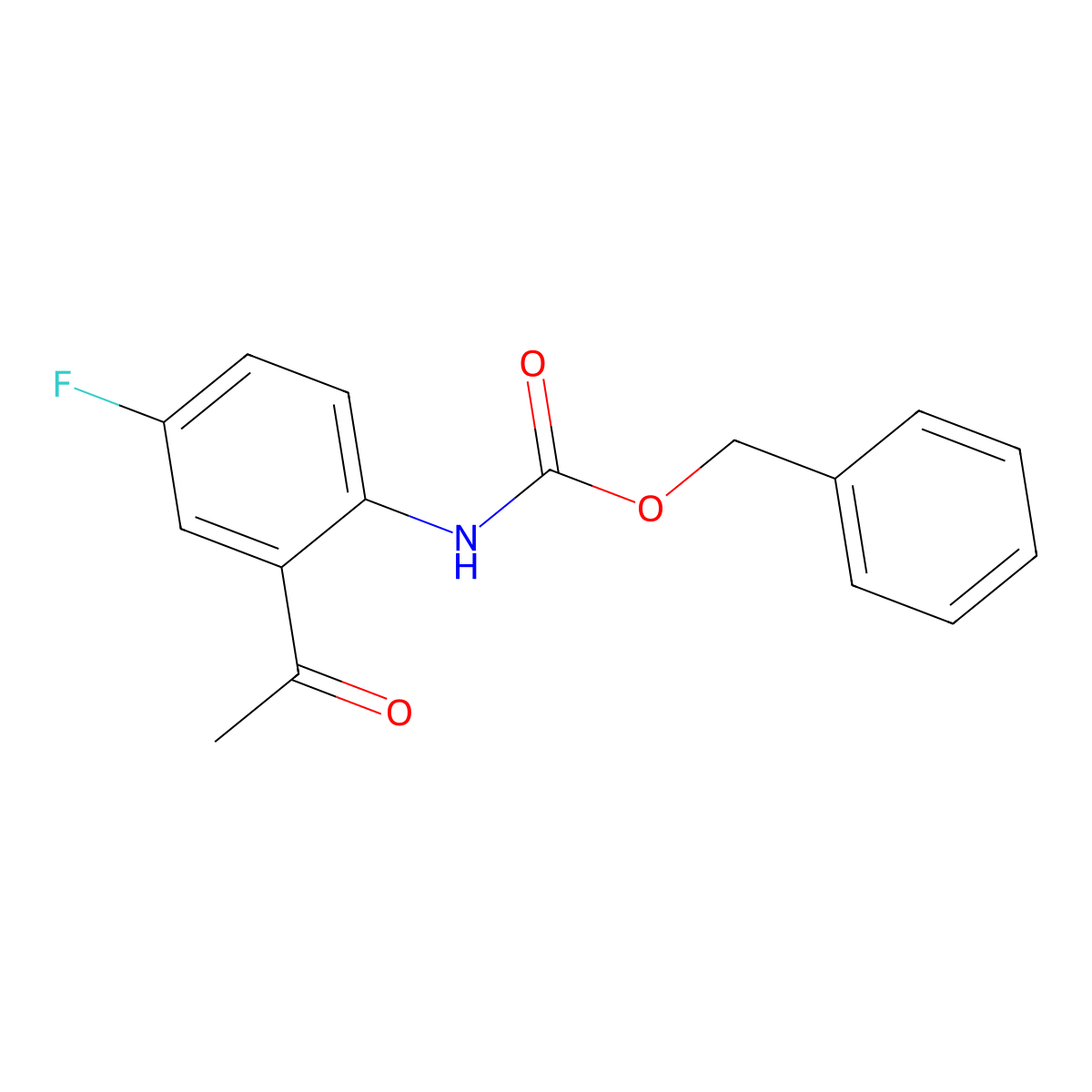 benzyl N-(2-acetyl-4-fluorophenyl)carbamate molecular structure, CAS 2680723-42-4