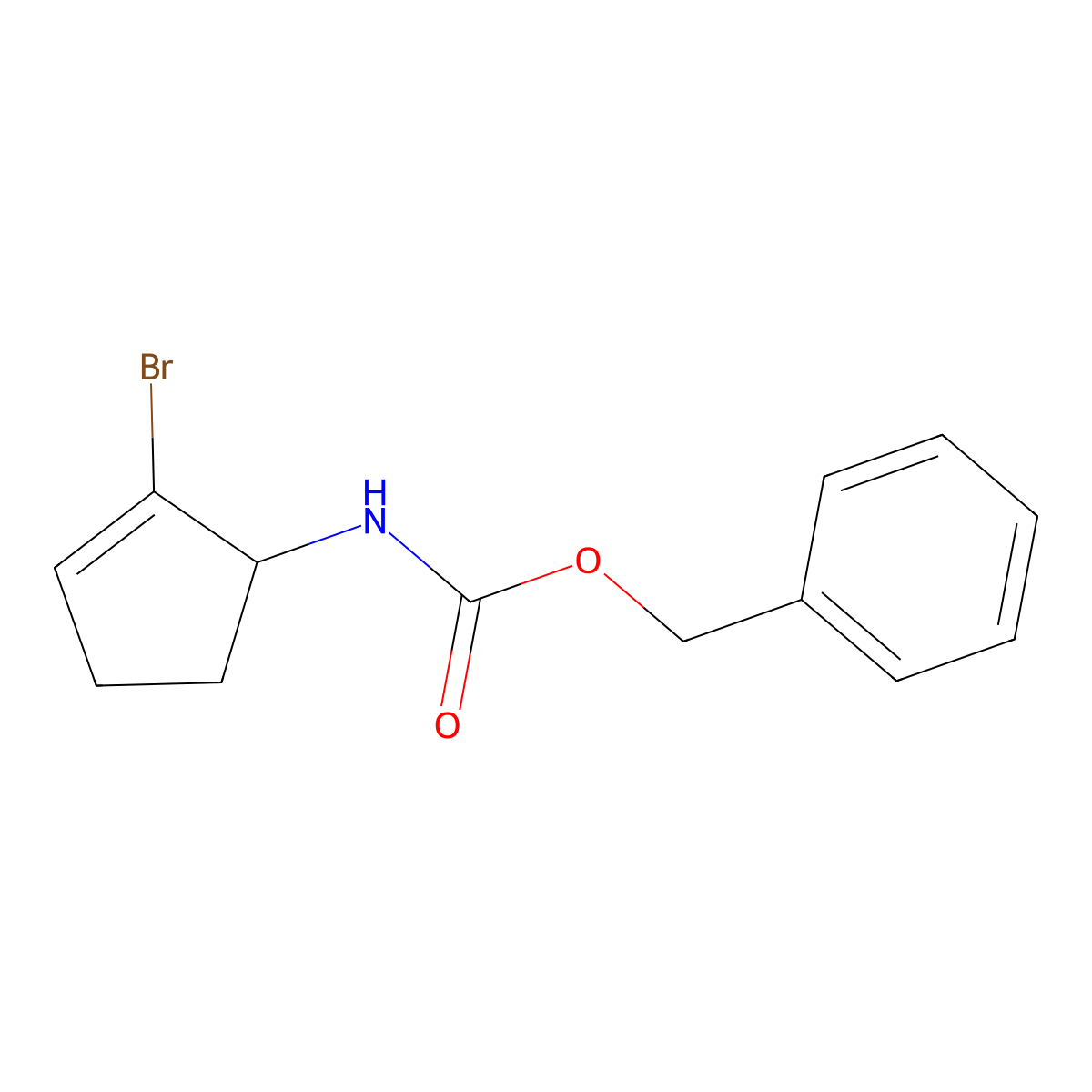 benzyl N-(2-bromocyclopent-2-en-1-yl)carbamate molecular structure, CAS 2680723-47-9