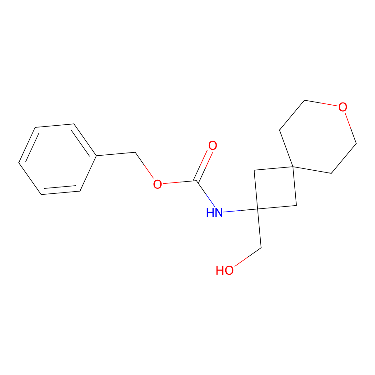 benzyl N-[2-(hydroxymethyl)-7-oxaspiro[3.5]nonan-2-yl]carbamate molecular structure, CAS 2680723-56-0