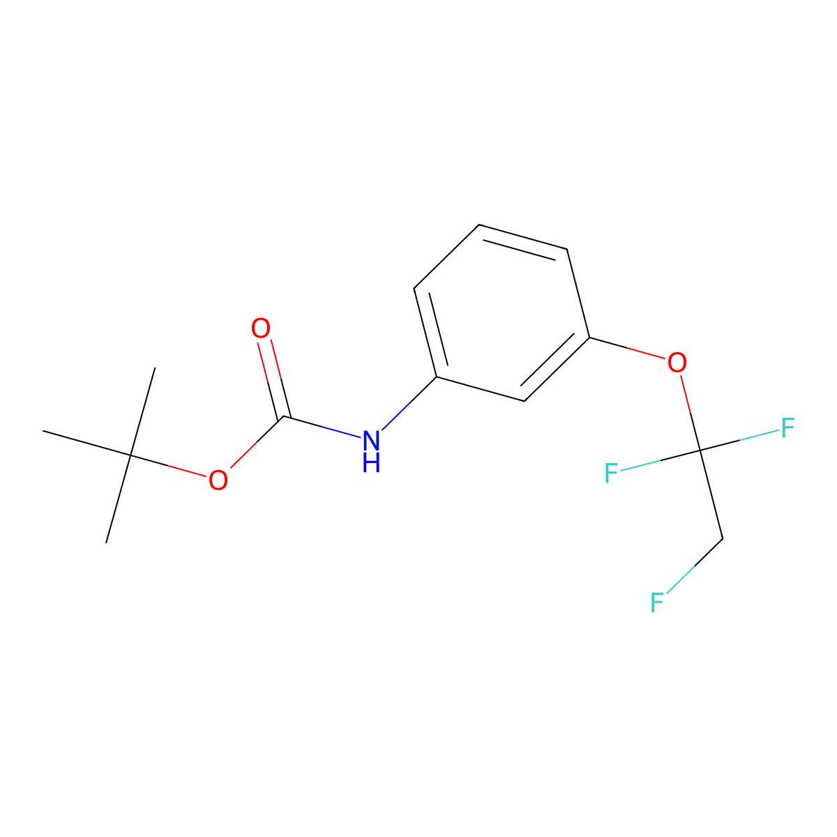 tert-butyl N-[3-(1,1,2-trifluoroethoxy)phenyl]carbamate molecular structure, CAS 2680723-65-1