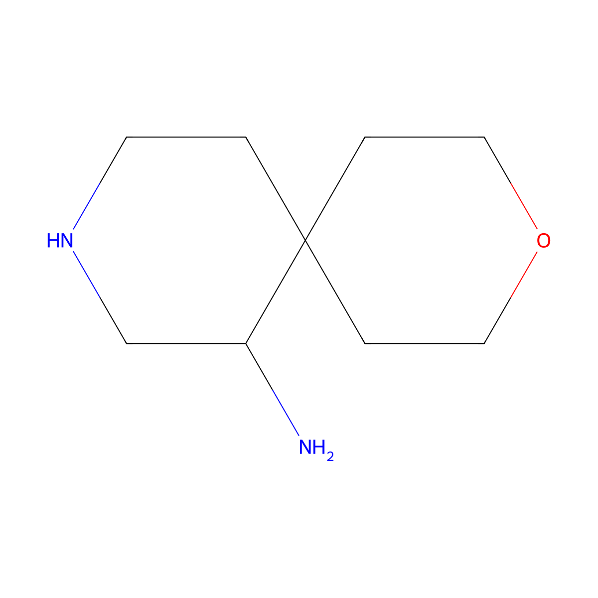 3-Oxa-9-azaspiro[5.5]undecan-7-amine molecular structure, CAS 2680723-66-2