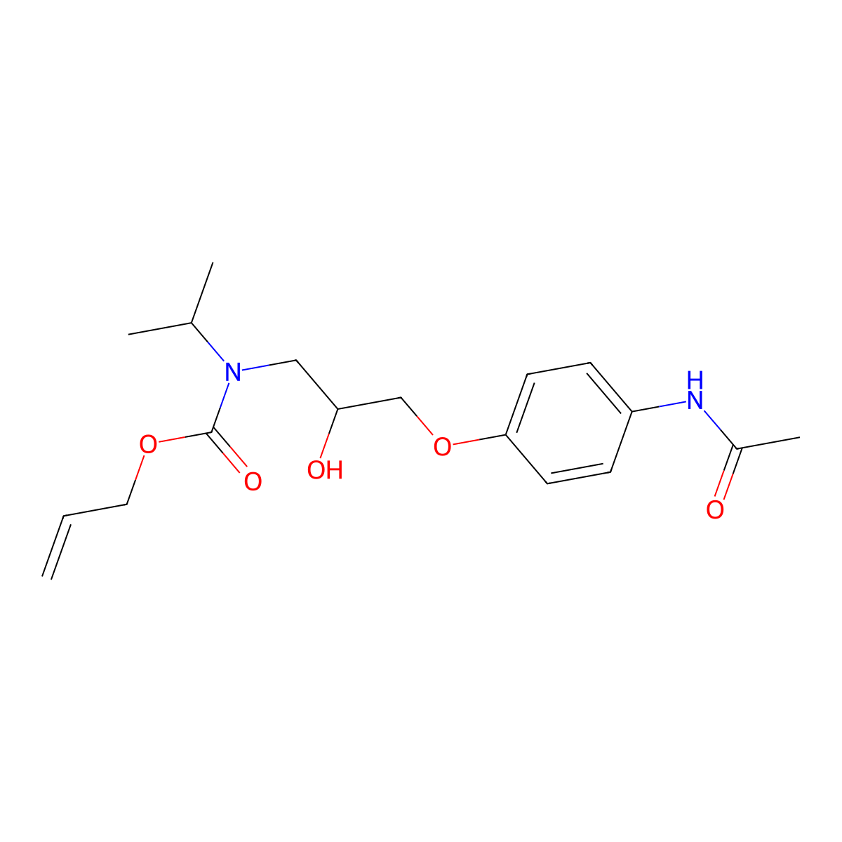 prop-2-en-1-yl N-[3-(4-acetamidophenoxy)-2-hydroxypropyl]-N-(propan-2-yl)carbamate molecular structure, CAS 2680723-68-4
