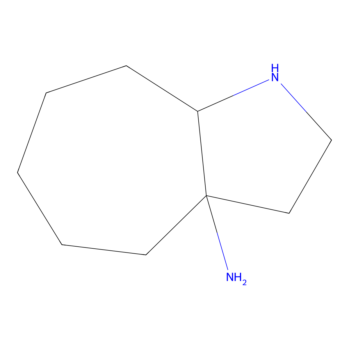 Decahydrocyclohepta[b]pyrrol-3a-amine molecular structure, CAS 2680723-72-0