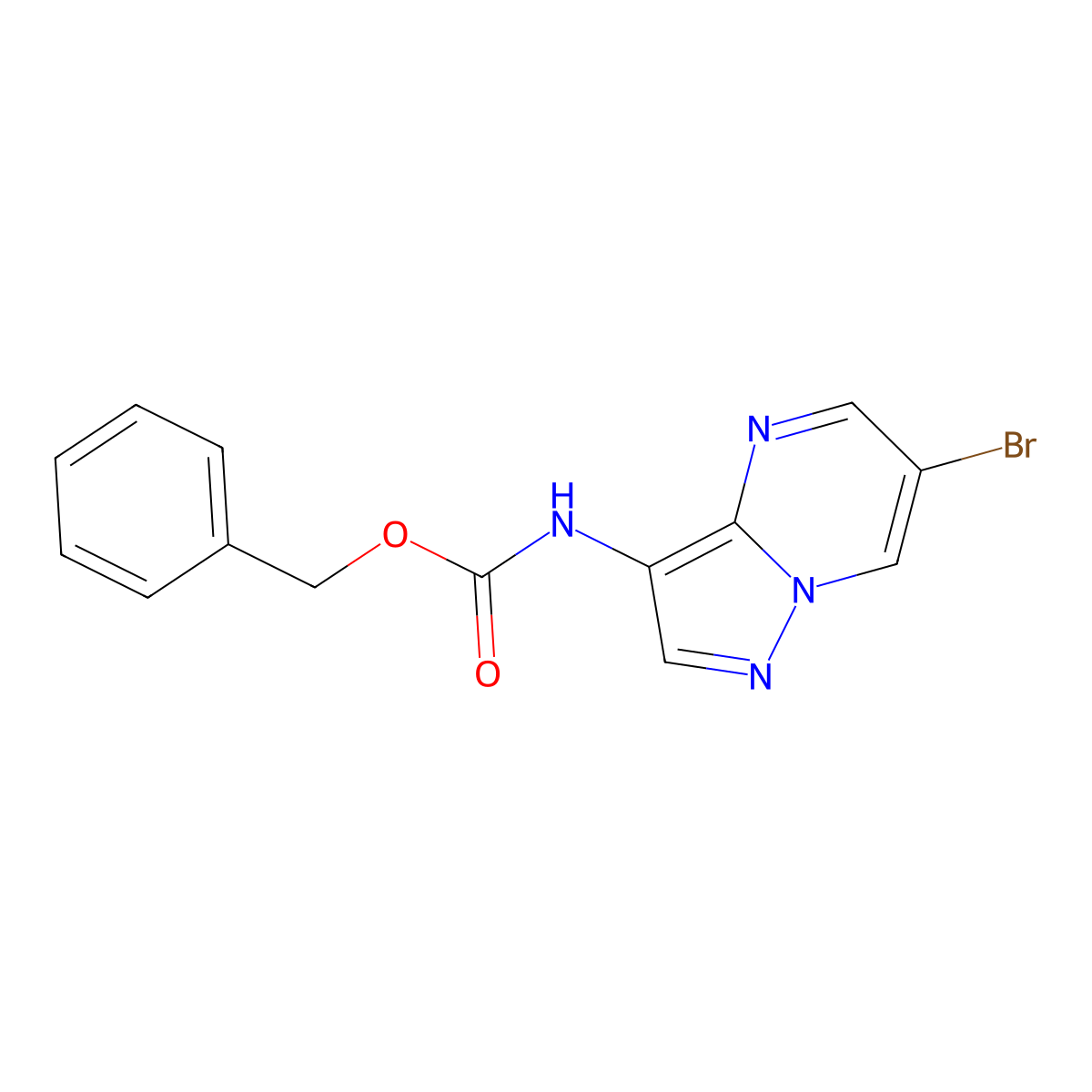 benzyl N-{6-bromopyrazolo[1,5-a]pyrimidin-3-yl}carbamate molecular structure, CAS 2680723-77-5