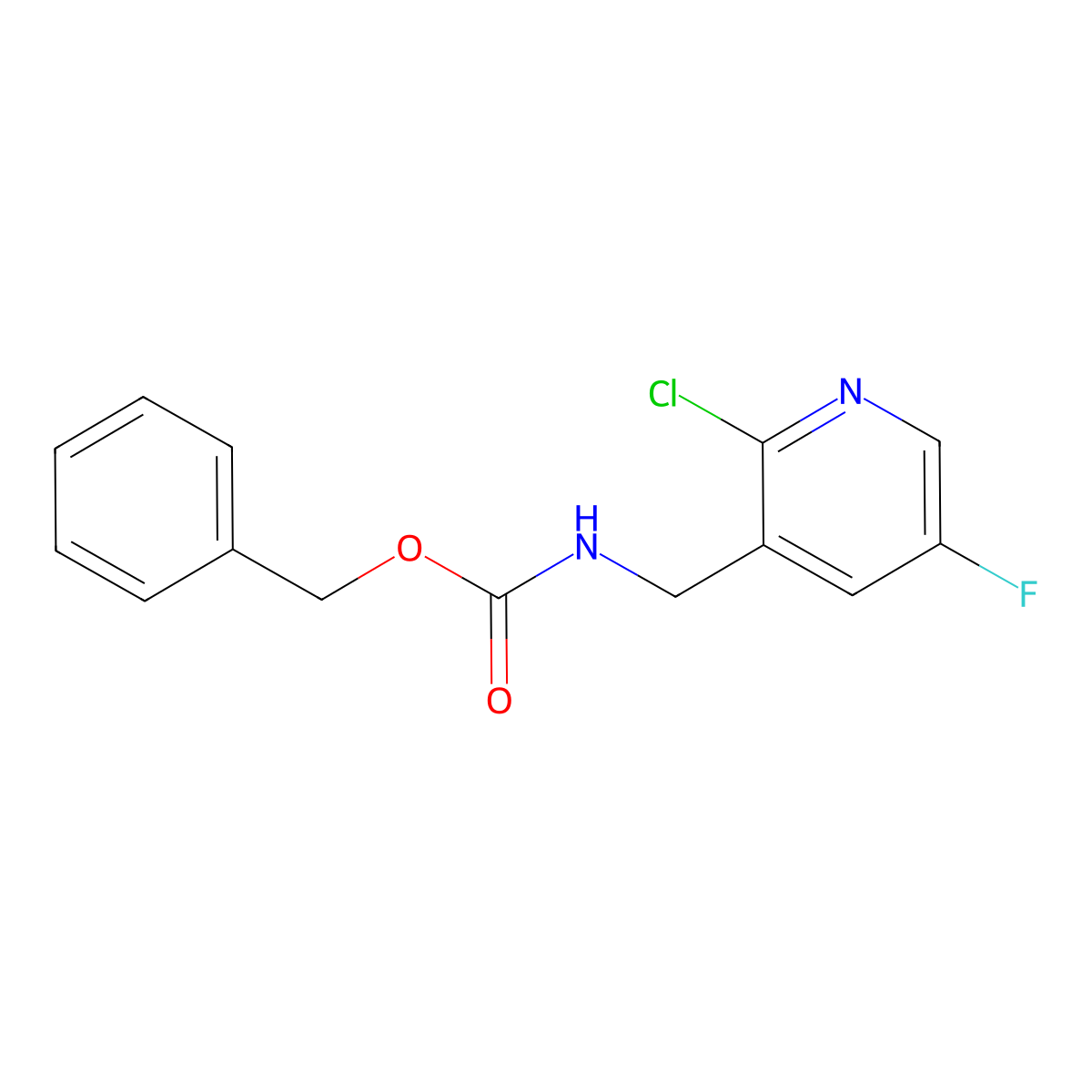 benzyl N-[(2-chloro-5-fluoropyridin-3-yl)methyl]carbamate molecular structure, CAS 2680723-92-4