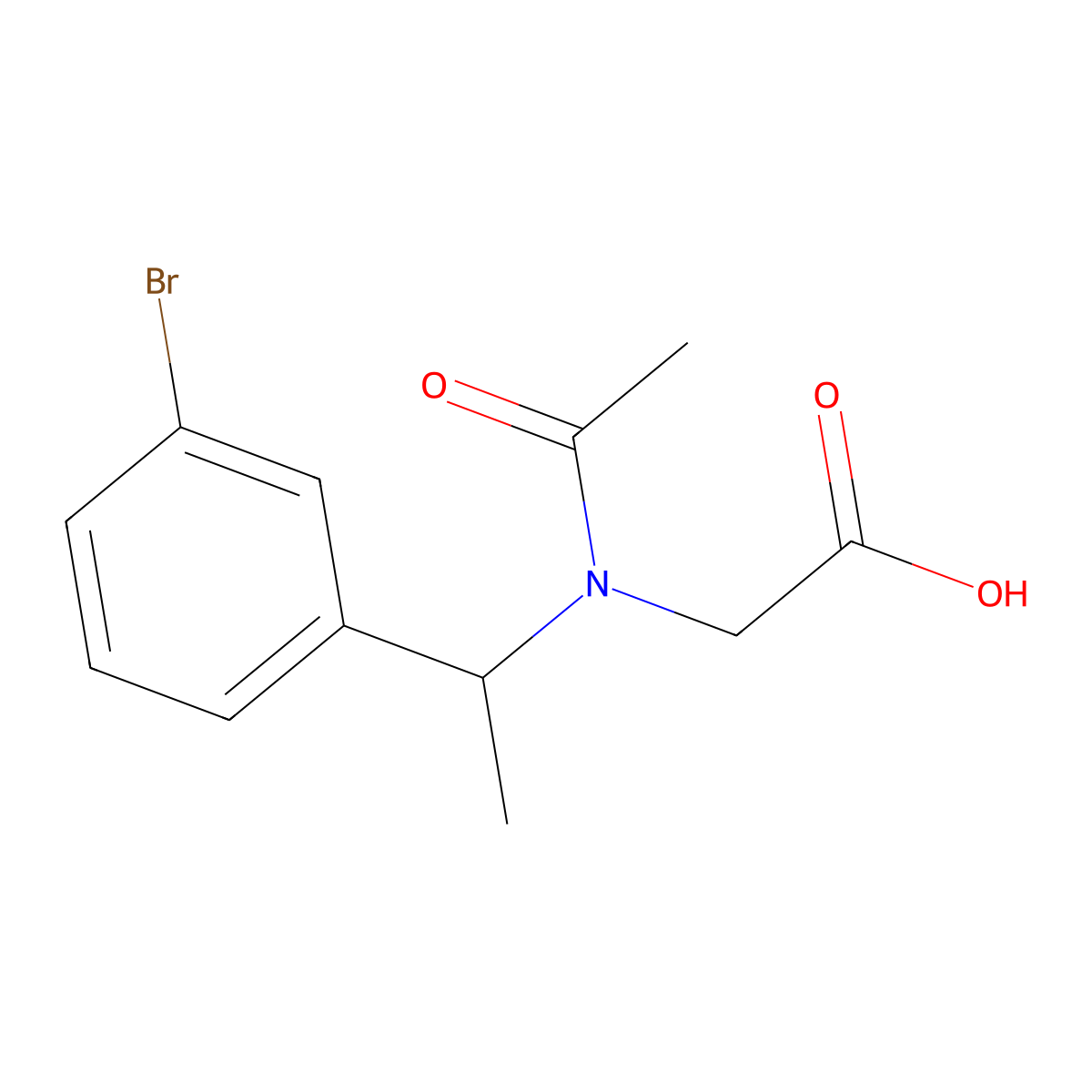 2-{N-[1-(3-bromophenyl)ethyl]acetamido}acetic acid molecular structure, CAS 2680724-24-5