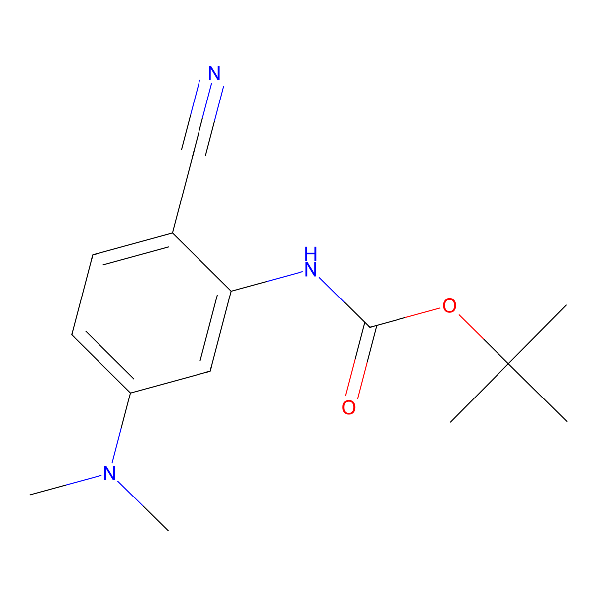 tert-butyl N-[2-cyano-5-(dimethylamino)phenyl]carbamate molecular structure, CAS 2680724-73-4