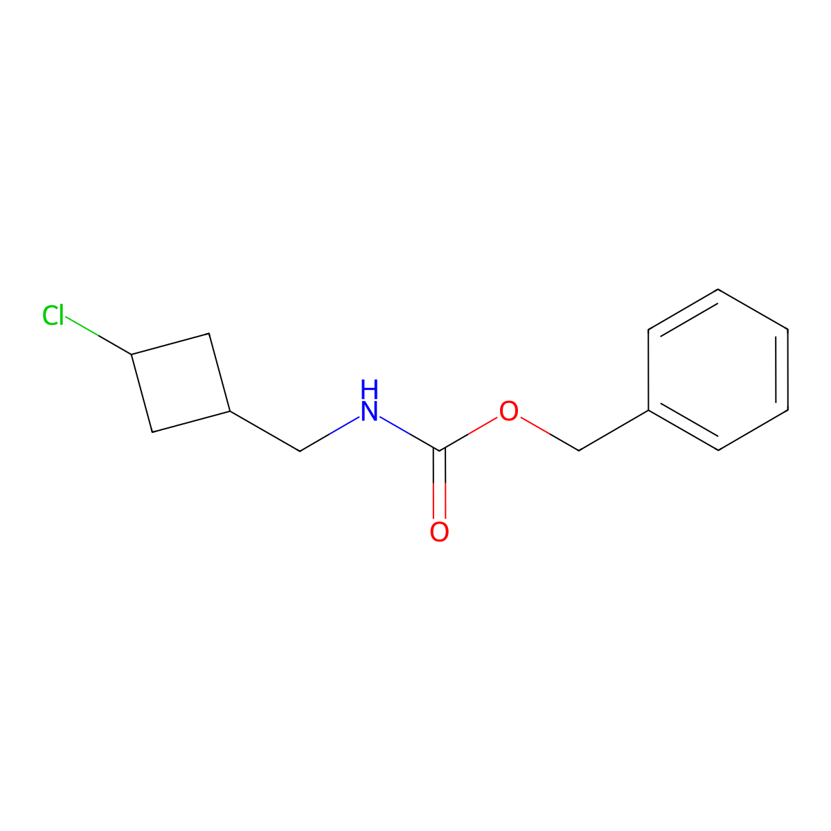 benzyl N-[(3-chlorocyclobutyl)methyl]carbamate molecular structure, CAS 2680724-80-3