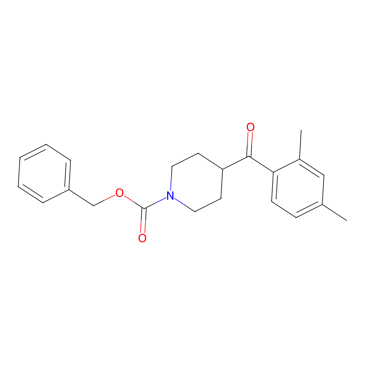 Benzyl 4-(2,4-dimethylbenzoyl)piperidine-1-carboxylate molecular structure, CAS 2680724-81-4