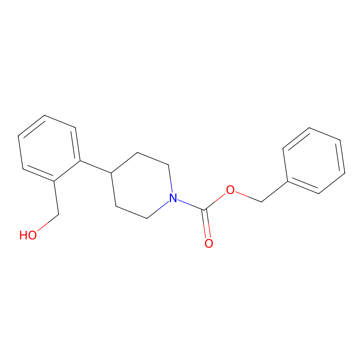 Benzyl 4-[2-(hydroxymethyl)phenyl]piperidine-1-carboxylate molecular structure, CAS 2680724-87-0