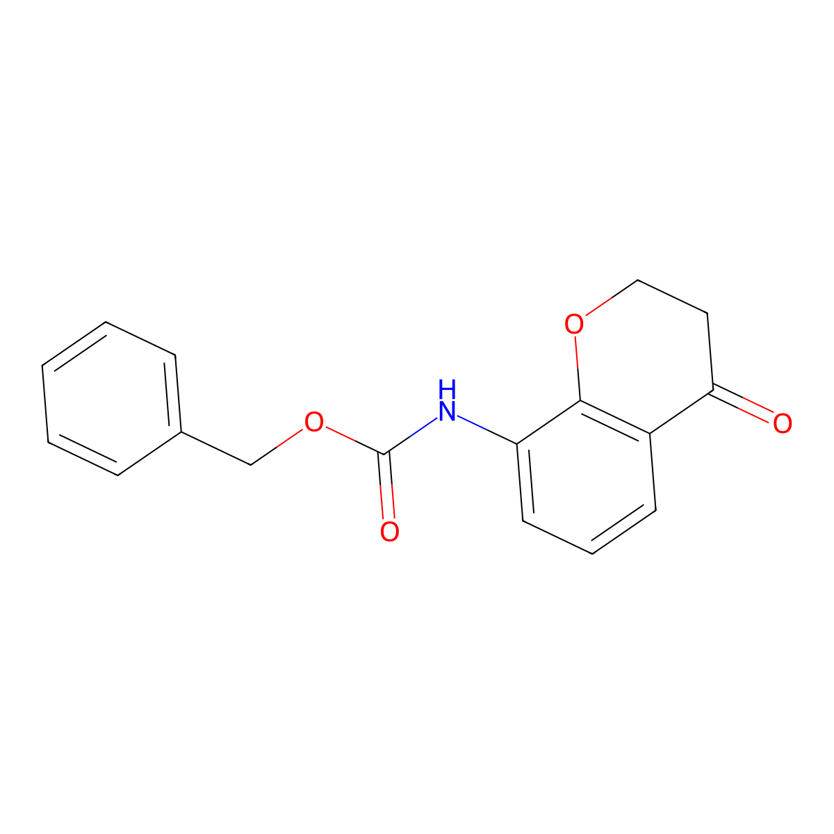 benzyl N-(4-oxo-3,4-dihydro-2H-1-benzopyran-8-yl)carbamate molecular structure, CAS 2680725-09-9