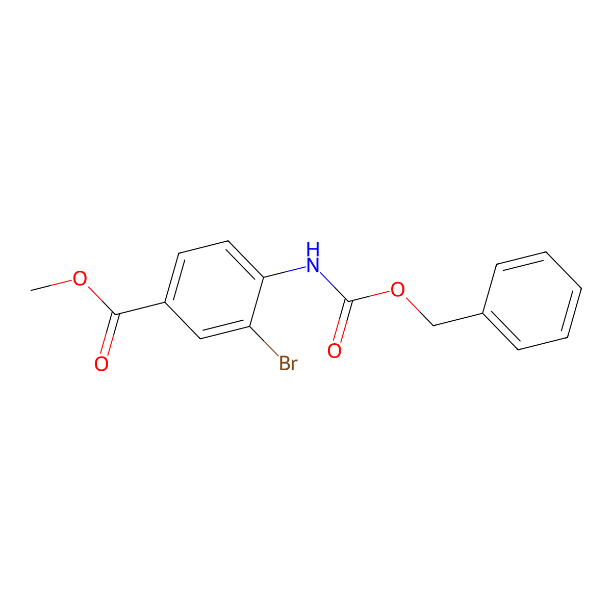 Methyl 4-{[(benzyloxy)carbonyl]amino}-3-bromobenzoate molecular structure, CAS 2680725-34-0