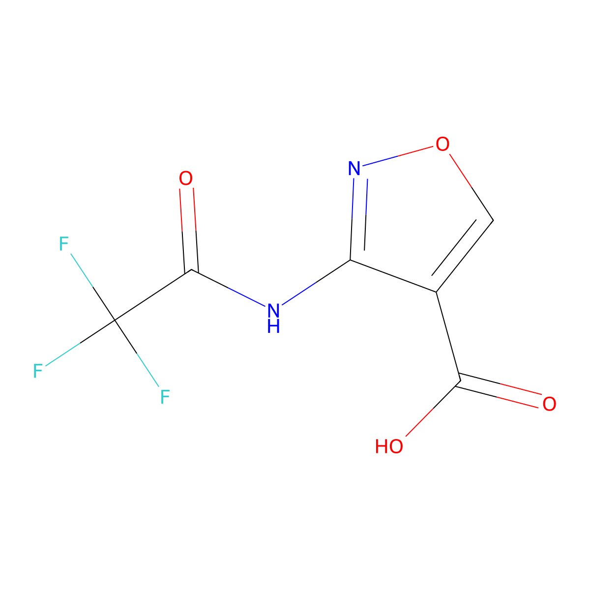 3-(2,2,2-Trifluoroacetamido)-1,2-oxazole-4-carboxylic acid molecular structure, CAS 2680725-48-6