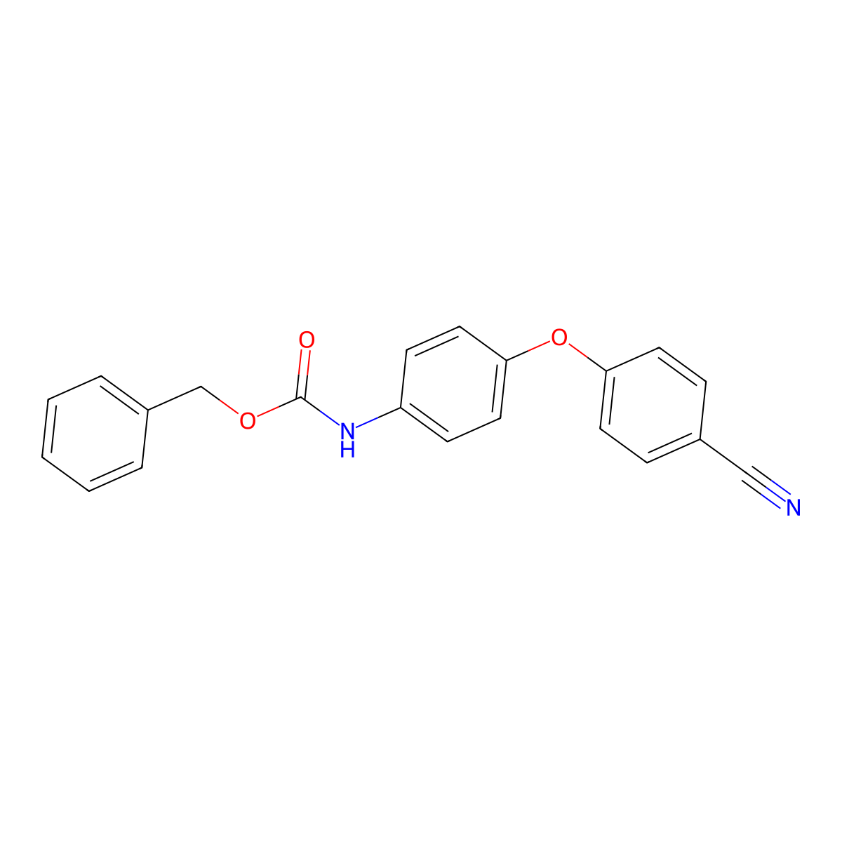 benzyl N-[4-(4-cyanophenoxy)phenyl]carbamate molecular structure, CAS 2680725-70-4
