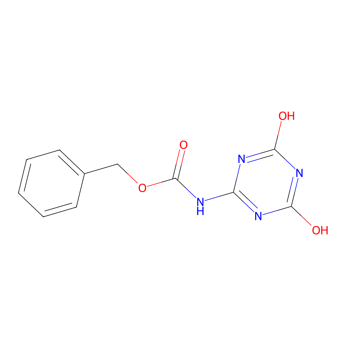 benzyl N-(4,6-dihydroxy-1,3,5-triazin-2-yl)carbamate molecular structure, CAS 2680725-71-5